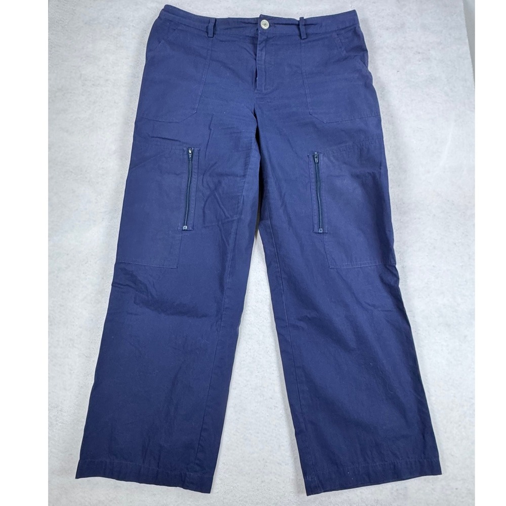 Lauren Ralph Lauren Cotton Wide Leg Cargo Utility Pants Women's‎ 12 Vintage